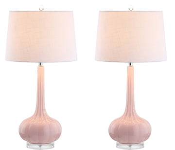 Bette 28.5" Glass Teardrop LED Table Lamp - JONATHAN Y